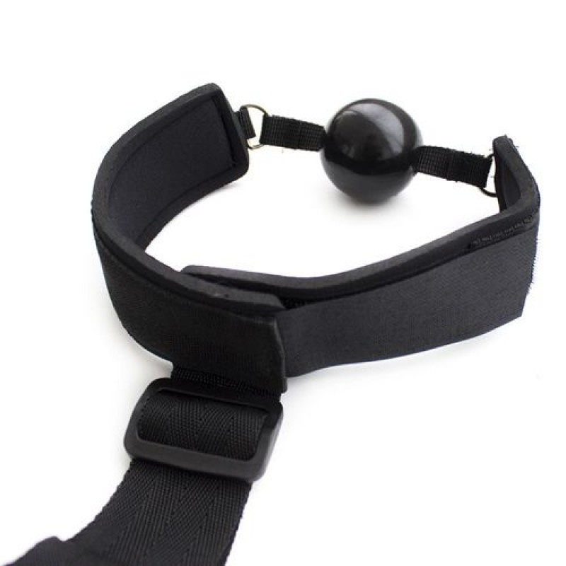 Pas do krępowania rąk z kneblem Costrittivio Bondage Back Restraint czarny - 3