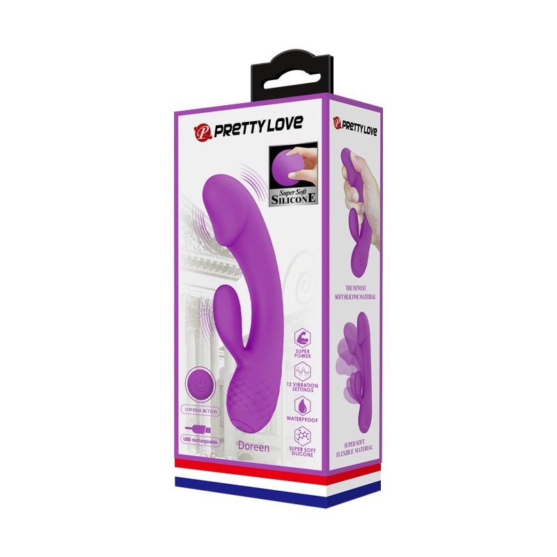 Wibrator Doreen dwusilnikowy 17,5 cm - 5