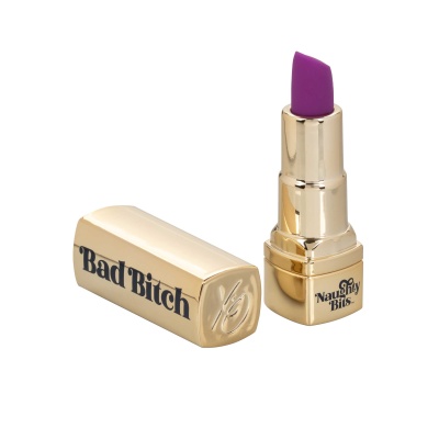 Wibrator Bad Bitch Lipstick Gold – silnik wolframowy, 7,5 cm - 1