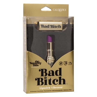 Wibrator Bad Bitch Lipstick Gold – silnik wolframowy, 7,5 cm - 1 2