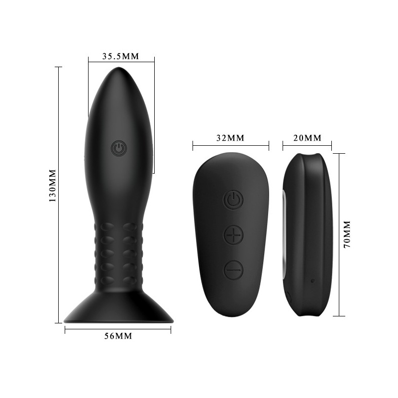 Wtyczka analna Rotation Beads rotacyjno-wibracyjna, 12,4 cm - 3