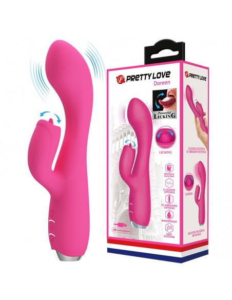 PRETTY LOVE - GLORIA Pink 12 function vibrations - Wibratory Punktu G - 1