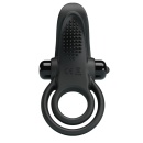 Wibrujący pierścień na penisa Vibrant Penis Ring, 10 funkcji wibracji, czarny, 8 cm - 1