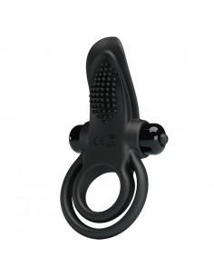 Wibrujący pierścień na penisa Czarny - 10 Funkcji - Pierścienie erekcyjne wibrujące - 1 2