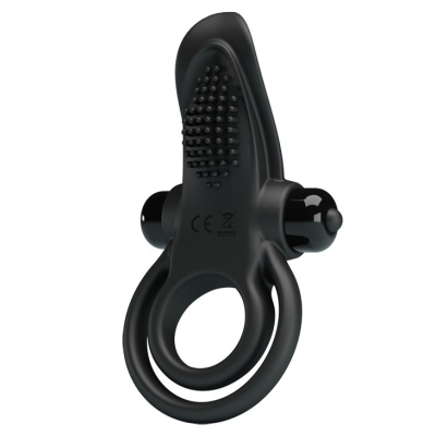 Wibrujący pierścień na penisa Vibrant Penis Ring, 10 funkcji wibracji, czarny, 8 cm - 1 2