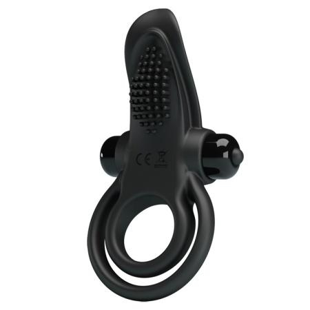 Wibrujący pierścień na penisa Vibrant Penis Ring, 10 funkcji wibracji, czarny, 8 cm - 2
