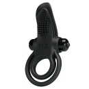 Wibrujący pierścień na penisa Vibrant Penis Ring, 10 funkcji wibracji, czarny, 8 cm - 2