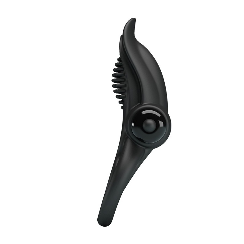 Wibrujący pierścień na penisa Vibrant Penis Ring, 10 funkcji wibracji, czarny, 8 cm - 3