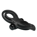 Wibrujący pierścień na penisa Vibrant Penis Ring, 10 funkcji wibracji, czarny, 8 cm - 4