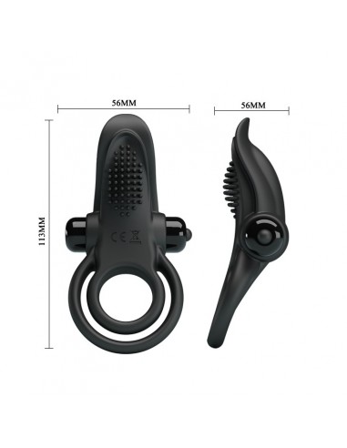 Wibrujący pierścień na penisa Czarny - 10 Funkcji - Pierścienie erekcyjne wibrujące - 5