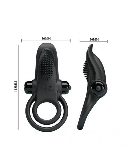 Wibrujący pierścień na penisa Czarny - 10 Funkcji - Pierścienie erekcyjne wibrujące - 5