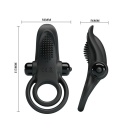 Wibrujący pierścień na penisa Vibrant Penis Ring, 10 funkcji wibracji, czarny, 8 cm - 5