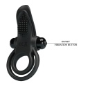 Wibrujący pierścień na penisa Vibrant Penis Ring, 10 funkcji wibracji, czarny, 8 cm - 6