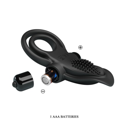 Wibrujący pierścień na penisa Vibrant Penis Ring, 10 funkcji wibracji, czarny, 8 cm - 7