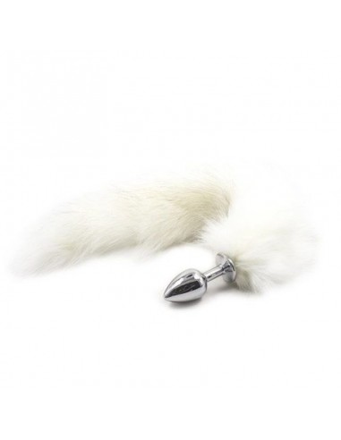 Plug anale con coda Long Fox Tail bianca - Korki analne z ogonkiem - 1