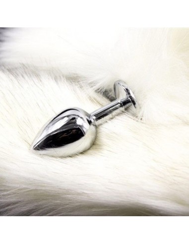 Plug anale con coda Long Fox Tail bianca - Korki analne z ogonkiem - 2