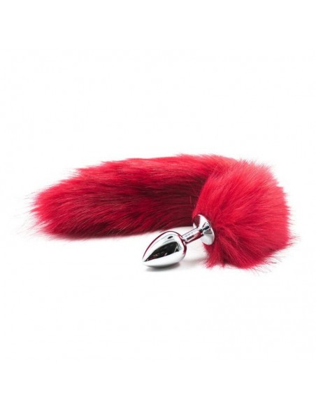 Plug anale con coda Long Fox Tail rossa - Korki analne z ogonkiem - 1