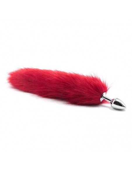 Plug anale con coda Long Fox Tail rossa - Korki analne z ogonkiem - 2