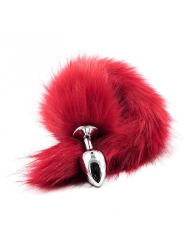 Plug anale con coda Long Fox Tail rossa - Korki analne z ogonkiem - 3