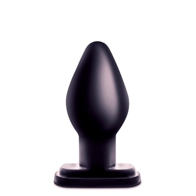 Korek analny Anal Adventures XL Plug Black - stożkowy korpus rozszerzający się do 5,2 cm, długość całkowita 13,3 cm, szeroka pod - 1