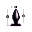 Korek analny Anal Adventures XXL Plug Czarny - stożkowa końcówka, szeroki obwód 7,6 cm, długość 15,2 cm - 2