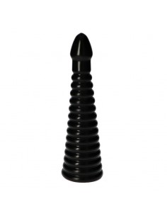 Plug-Italian Cock 10"Black - Korki analne silikonowe - 1 2