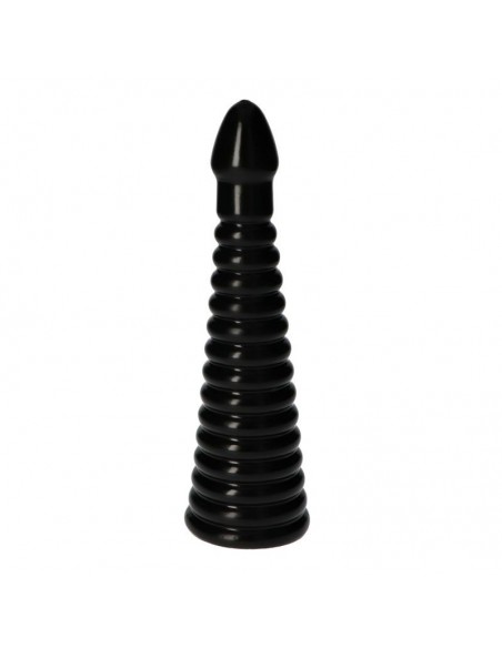 Plug-Italian Cock 10"Black - Korki analne silikonowe - 2