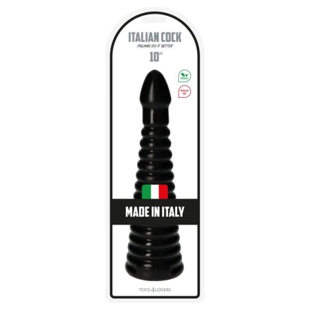 Korek analny Italian Cock 10” – 26 cm, czarny - 4