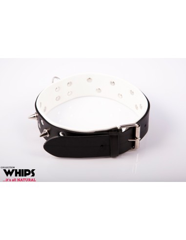 Obroża Męska Ze Smyczą, Biała - Chokery, obroże i smycze - 3