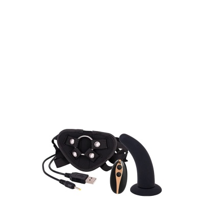 Wibrator Na Pasku 5Inch Vibration Dildo Strap-On Czarny - 1