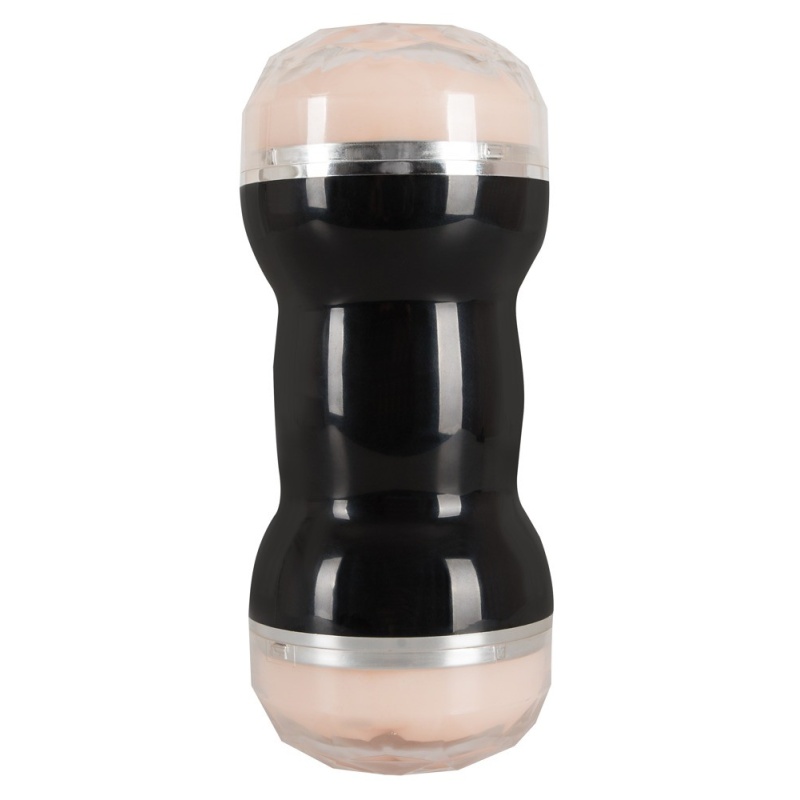 Masturbator dwustronny Double – kanał pochwy i odbytu, 20 cm, wyjmowany wkład TPR - 5