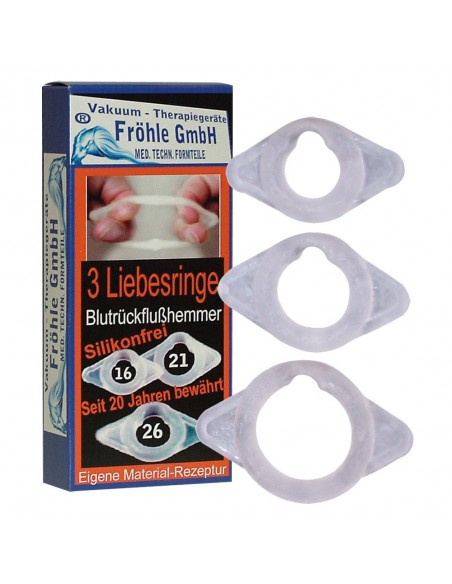 Zestaw pierścieni erekcyjnych Love Rings Set of 3 - Pierścienie erekcyjne niewibrujące - 3