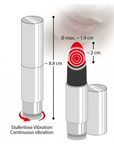 Wibrator-Kiss Me Lipstick - Stymulatory łechtaczki klasyczne - 5