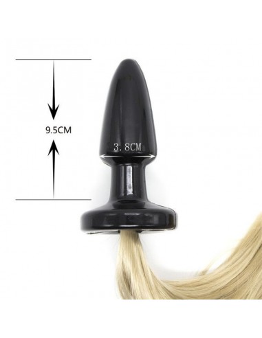 Plug-  Anale Long Horse Tail Blonde - Korki analne z ogonkiem - 4
