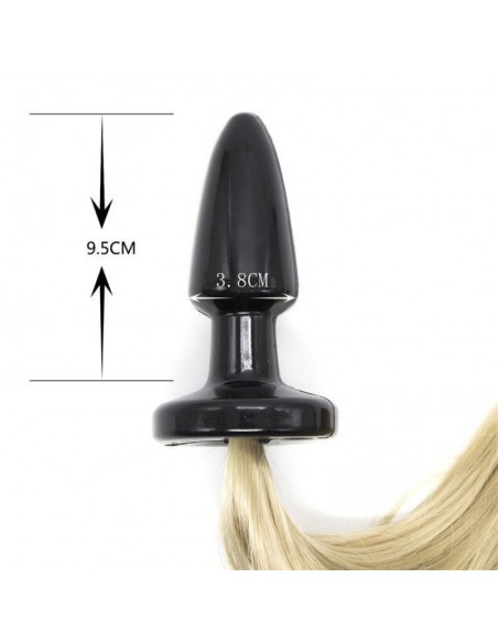 Plug-  Anale Long Horse Tail Blonde - Korki analne z ogonkiem - 4
