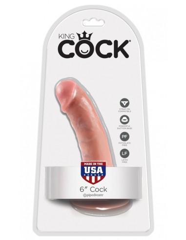 King Cock 6 inch Flesh - Dilda realistyczne - 1