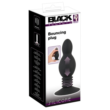 Korek analny Bouncing Plug z mechanizmem sprężynującym, 11,8 cm, silikon z powłoką PU - 1