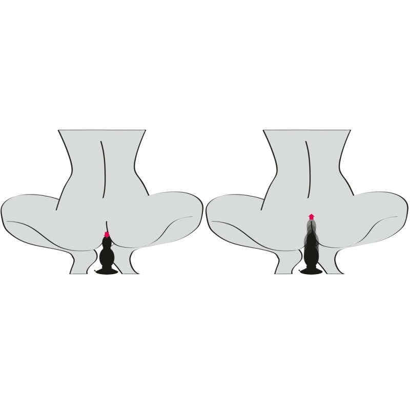 Korek analny Bouncing Plug z mechanizmem sprężynującym, 11,8 cm, silikon z powłoką PU - 6