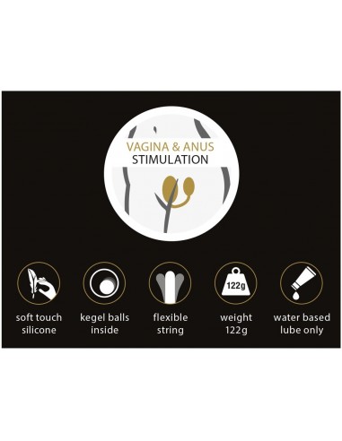 GoGasm Pussy / Ass Balls black - Kulki Gejszy Podwójne i Pojedyncze - 6