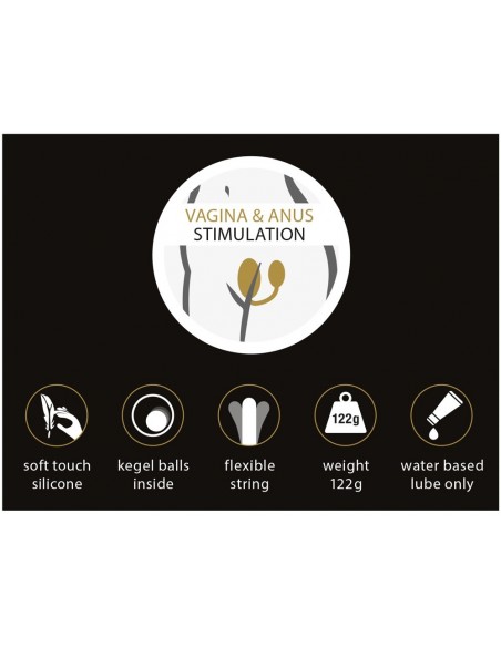 GoGasm Pussy / Ass Balls black - Kulki Gejszy Podwójne i Pojedyncze - 6