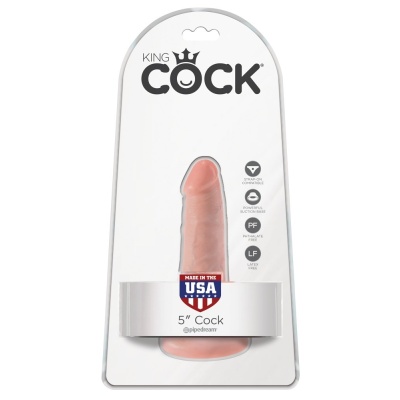 Realistyczne dildo 5 inch Flesh z przyssawką – 14 cm, średnica 3,8 cm - 1
