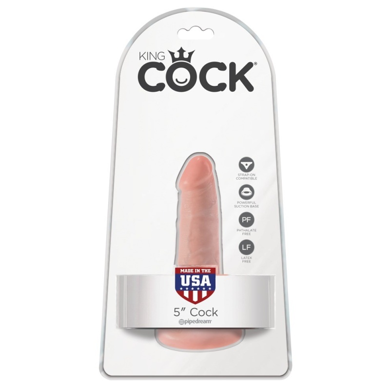 Realistyczne dildo 5 inch Flesh z przyssawką – 14 cm, średnica 3,8 cm - 1