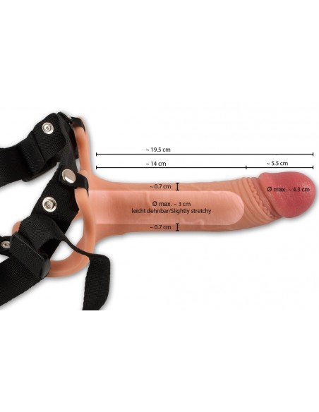 Strap-On Sleeve - Strap-ony, dilda na pasku bez wibracji - 6