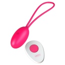 Vibro-Jajko Peach Foxy Pink – Silikonowa Kula Dopochwowa do Treningu Mięśni Dna Miednicy z Paskiem do Wyciągania, 16 cm - 2