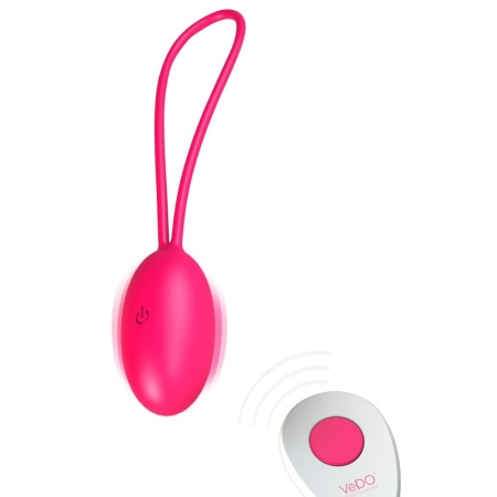 Vibro-Jajko Peach Foxy Pink – Silikonowa Kula Dopochwowa do Treningu Mięśni Dna Miednicy z Paskiem do Wyciągania, 16 cm - 3