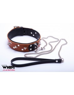 BDSM Whips Obroża Męska Ze Smyczą, Koniakowa - Chokery, obroże i smycze - 1 2