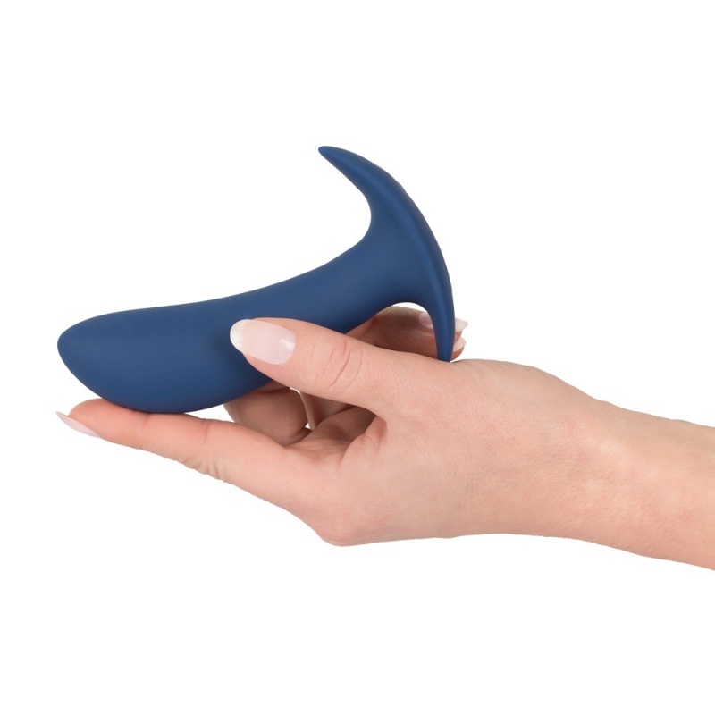 Korek analny z wibracjami Vibrating Butt Plug – 10 trybów, zakrzywiony trzon i szeroka podstawa, długość 12 cm - 5