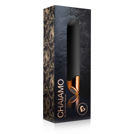 Wibrator Chaiamo Black – silikonowy, 10 trybów, spłaszczona końcówka, 16 cm - 1
