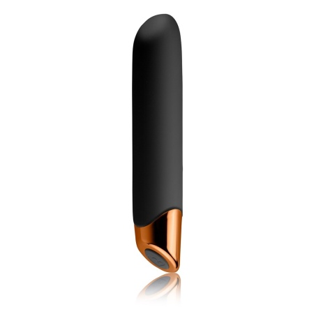 Wibrator Chaiamo Black – silikonowy, 10 trybów, spłaszczona końcówka, 16 cm - 2