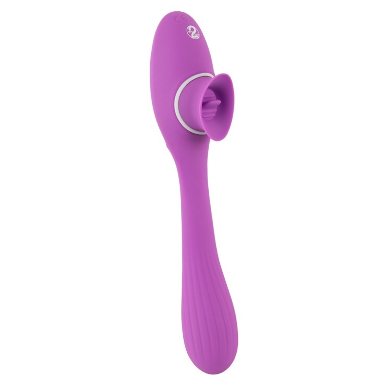 Wibrator króliczek 2 Function Bendable Vibe z ruchomym językiem i giętkim trzonem 22,3 cm - 5